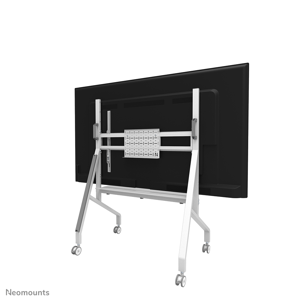 Neomounts FL50-525WH1 Support au sol mobile pour écran 55-86" - étagère multimédia incluse - installation rapide - TÜV